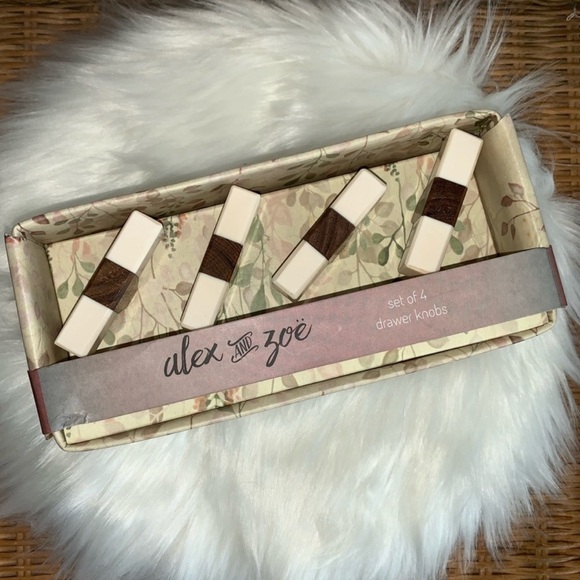 NWT Alex & Zoe Set of 4 boho drawer knobs cabinet pulls replacement hardware - Picture 5 of 5